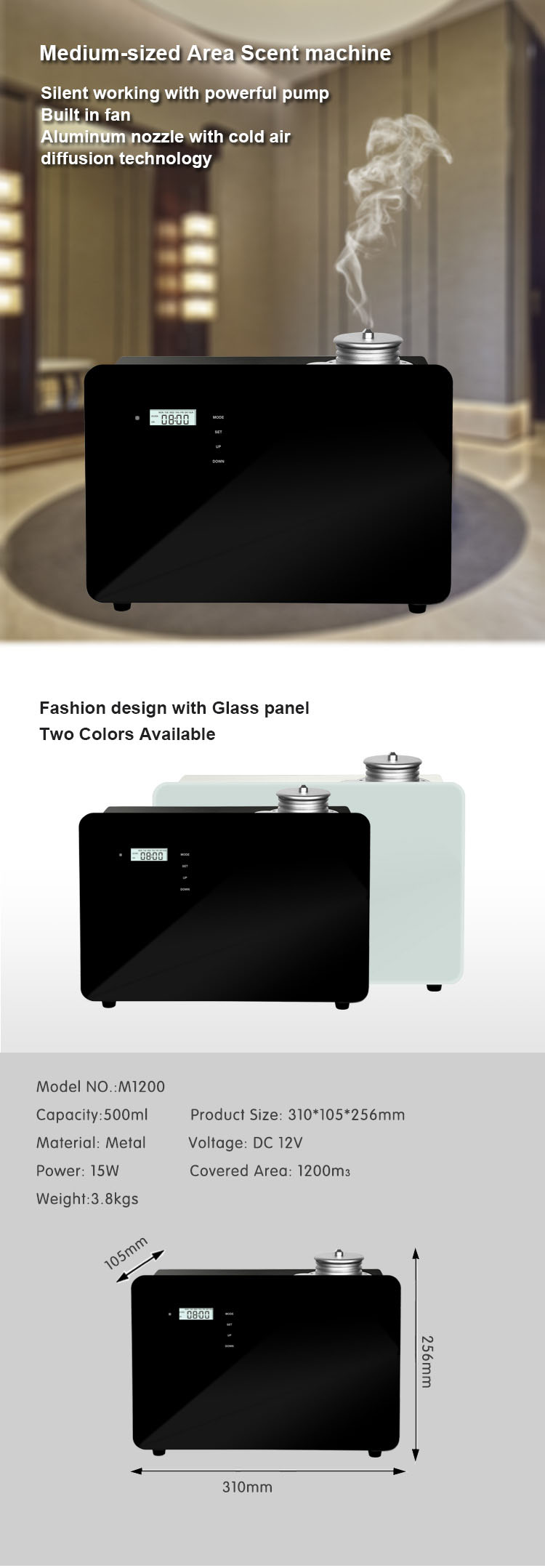 Industrial 5000CBM automization essential oils aroma scent Air Machine with 950 ml refill bottle